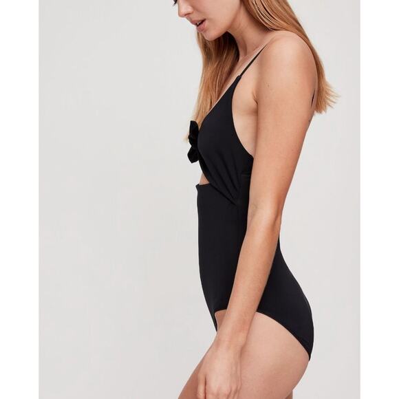 ARITZIA Wilfred NOE Bodysuit and Swimsuit Front Tie Cutout One Piece XS - Picture 6 of 9